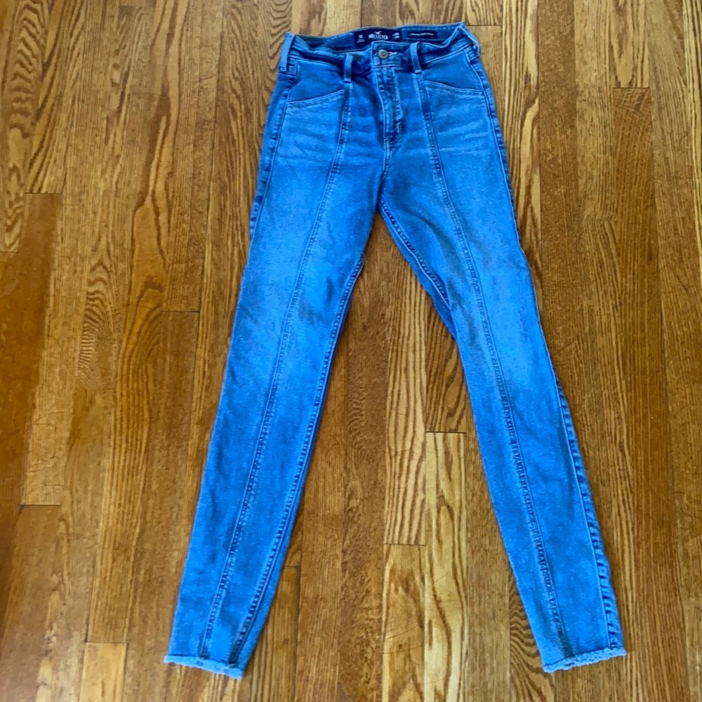 high rise hollister skinny jeans